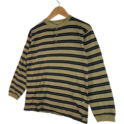 Collection of Stripe 1/4 Button Down Long Sleeve Shirt in a gallery layout