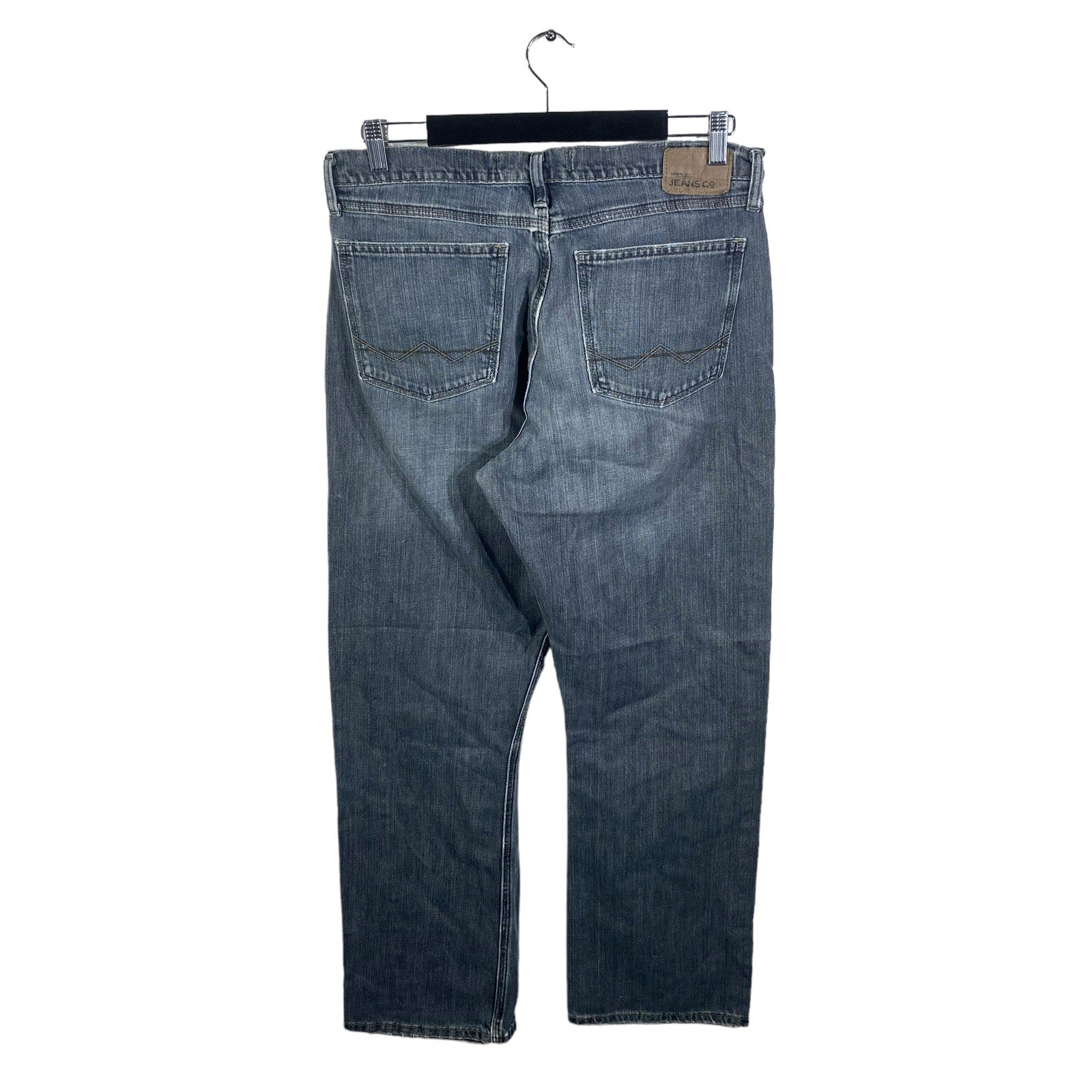 Collection of Wrangler Denim Straight Leg Jeans 32x32 in a gallery layout