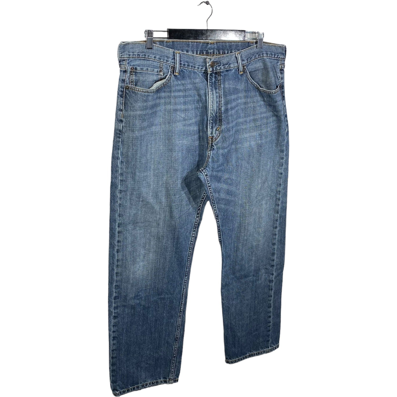 Collection of Levi's Denim Straight Leg Jeans 38x30 in a gallery layout