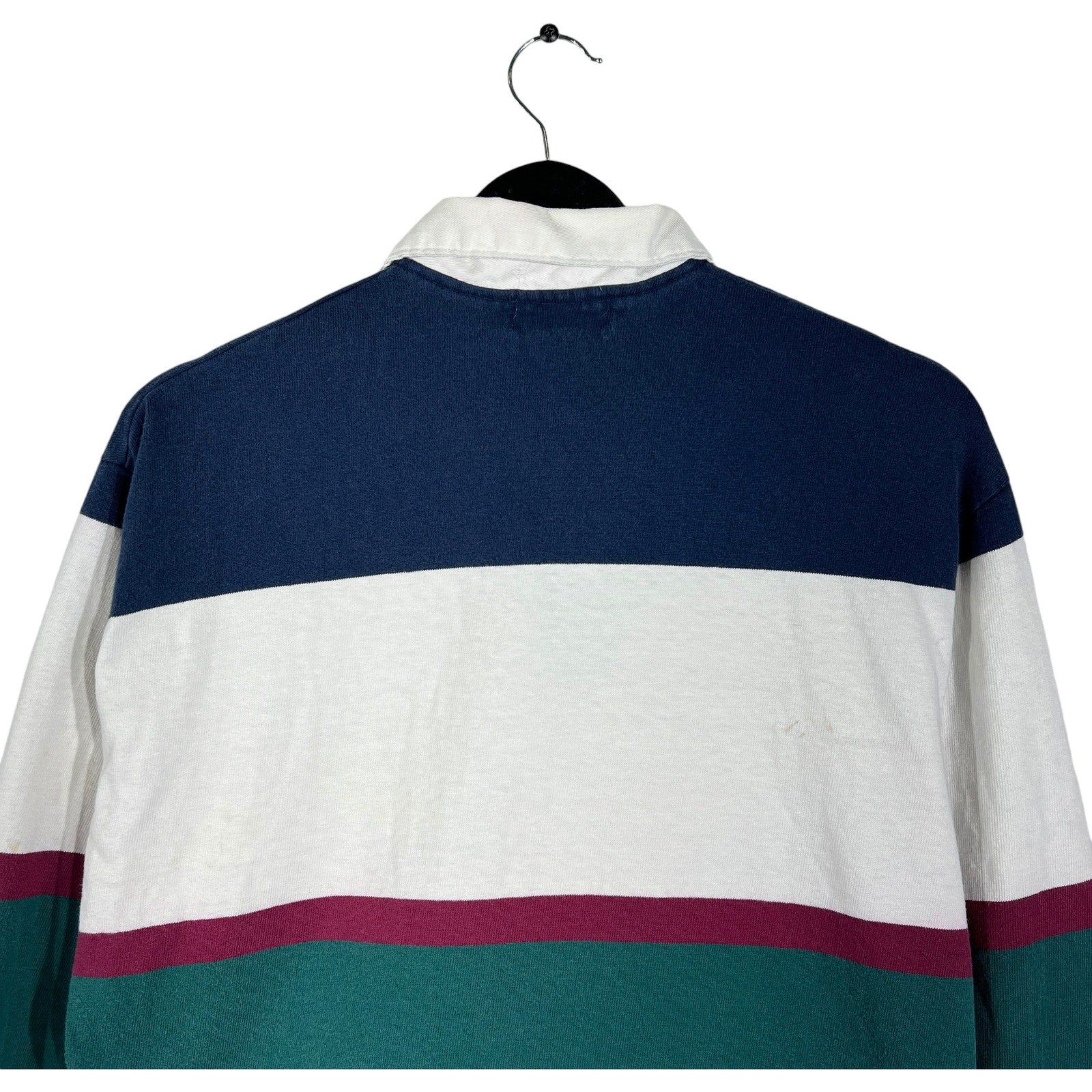 Collection of Vintage Northern Traders Striped Long Sleeve Polo in a gallery layout