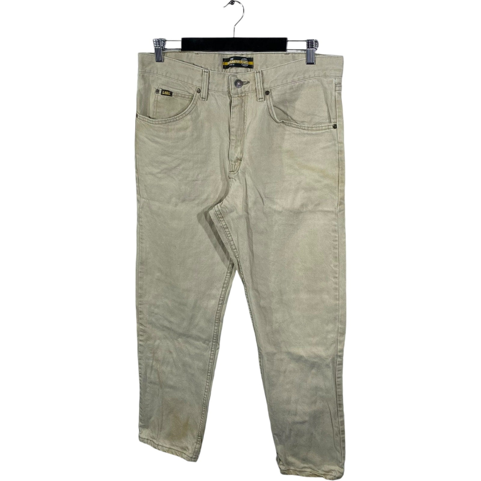 Collection of Lee Denim Regular Fit Straight Leg Jeans 36x30 in a gallery layout