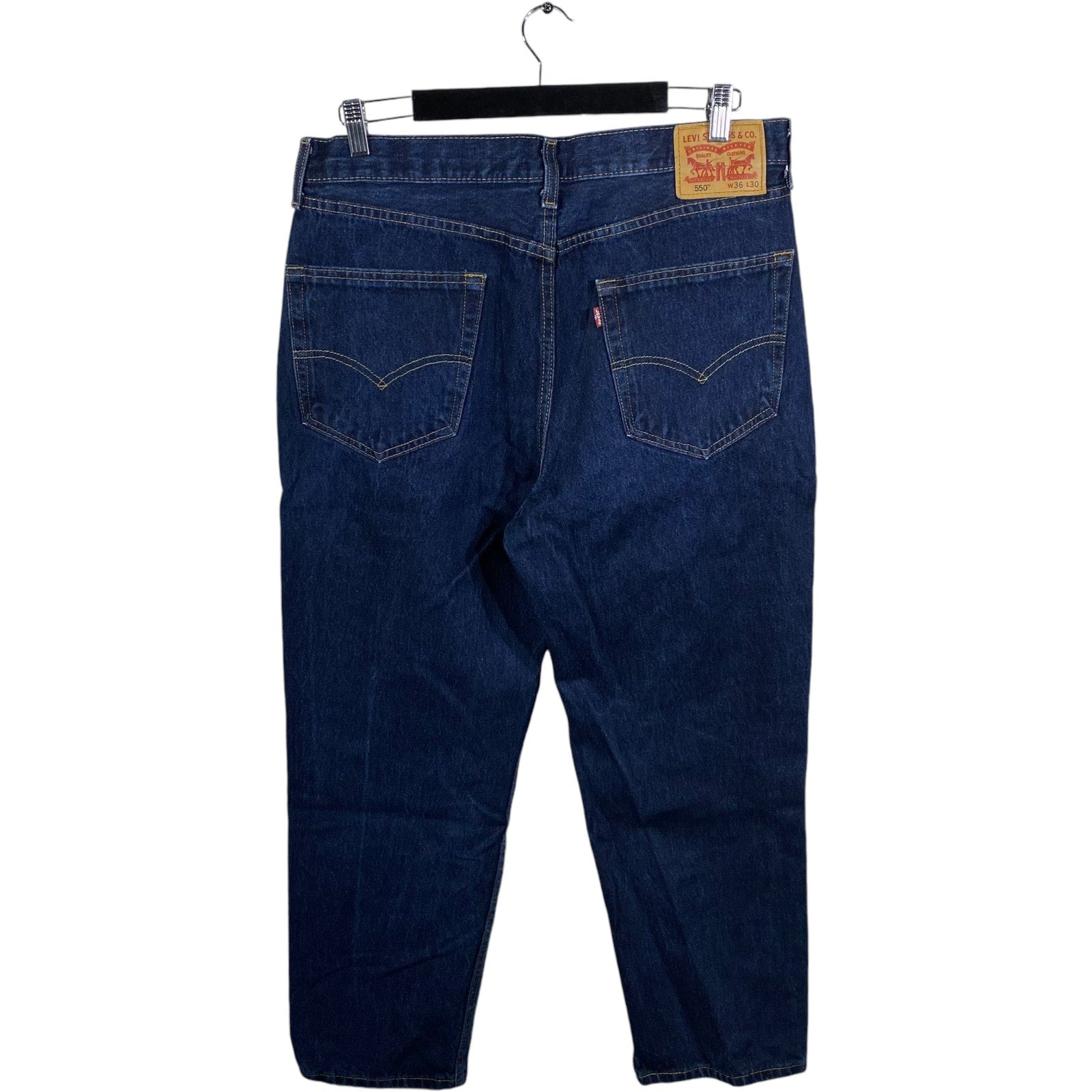 Collection of Levi's 550 Straight Leg Denim Jeans 36 x 30 in a gallery layout