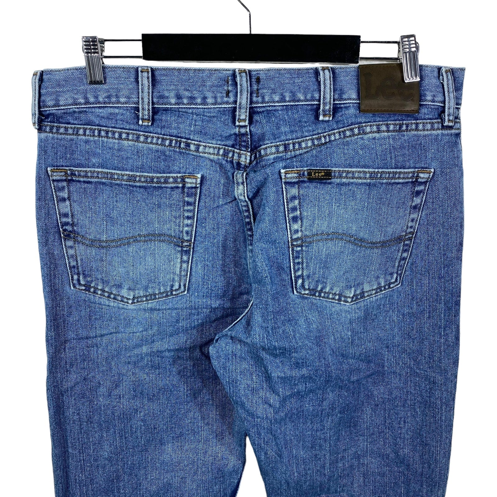 Collection of Lee Zip Fly Straight Leg Medium Wash Denim Pants in a gallery layout