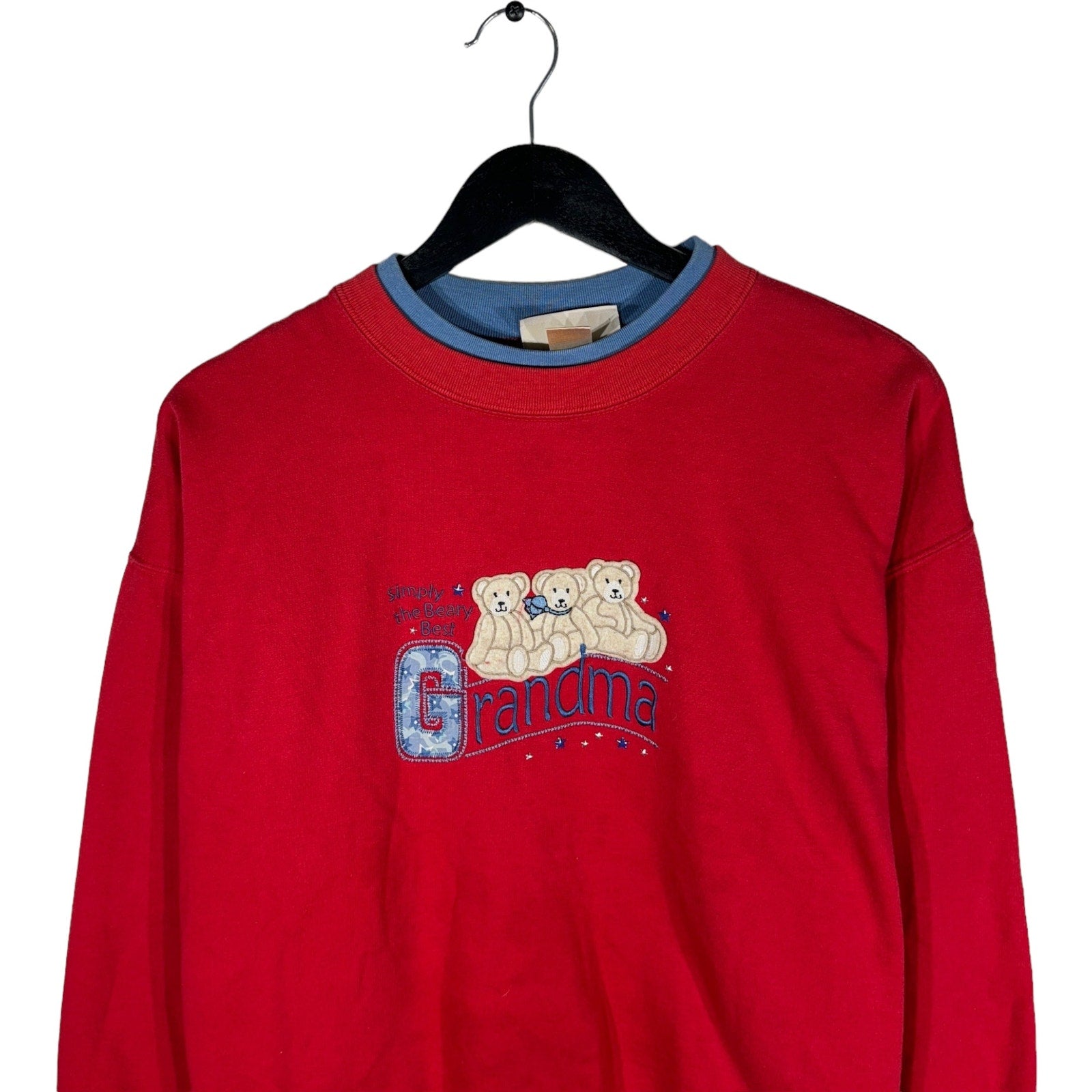 Collection of Vintage "Grandma" Teddy Bear Embroidered Pullover Crewneck in a gallery layout