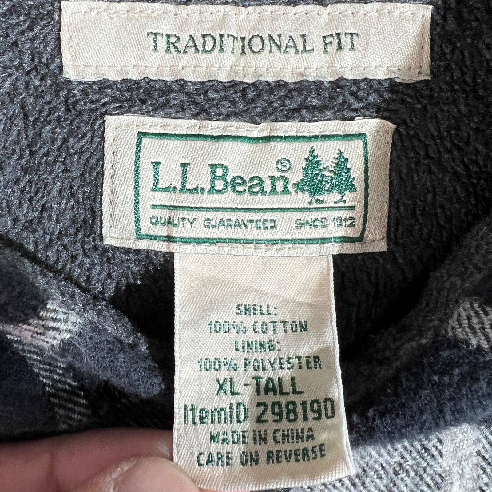 Collection of L.L.Bean Traditional Fit Plaid Long Sleeve Flannel in a gallery layout