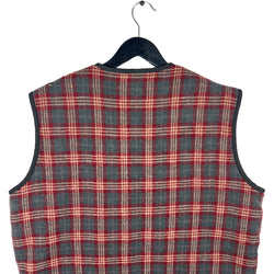 Collection of Woolrich Plaid Sherpa Lined Vest in a gallery layout