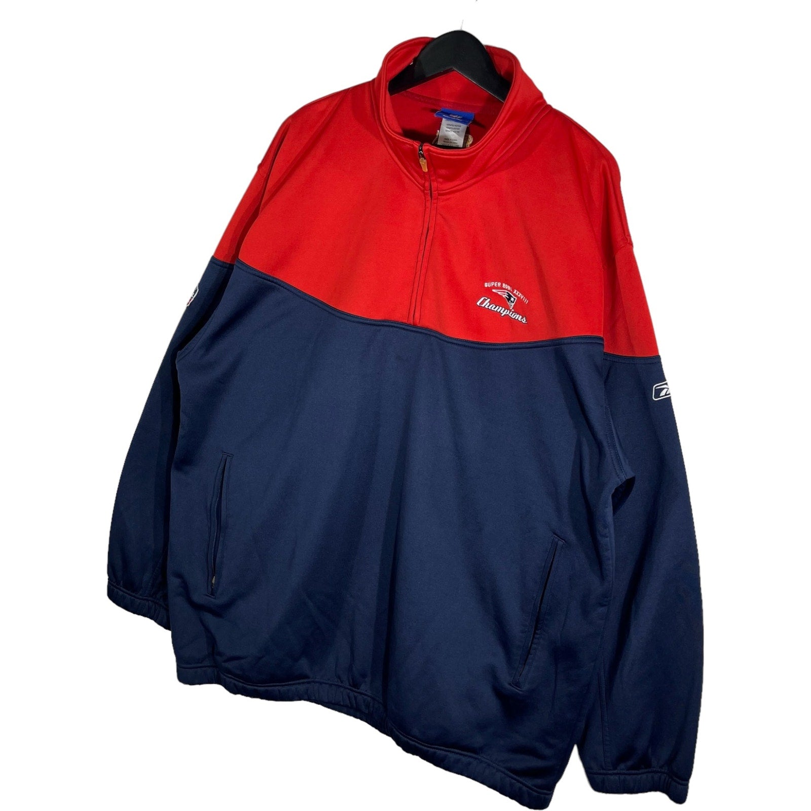 Collection of Reebok NFL New England Patriots 1/4 Zip Sweatshirt in a gallery layout