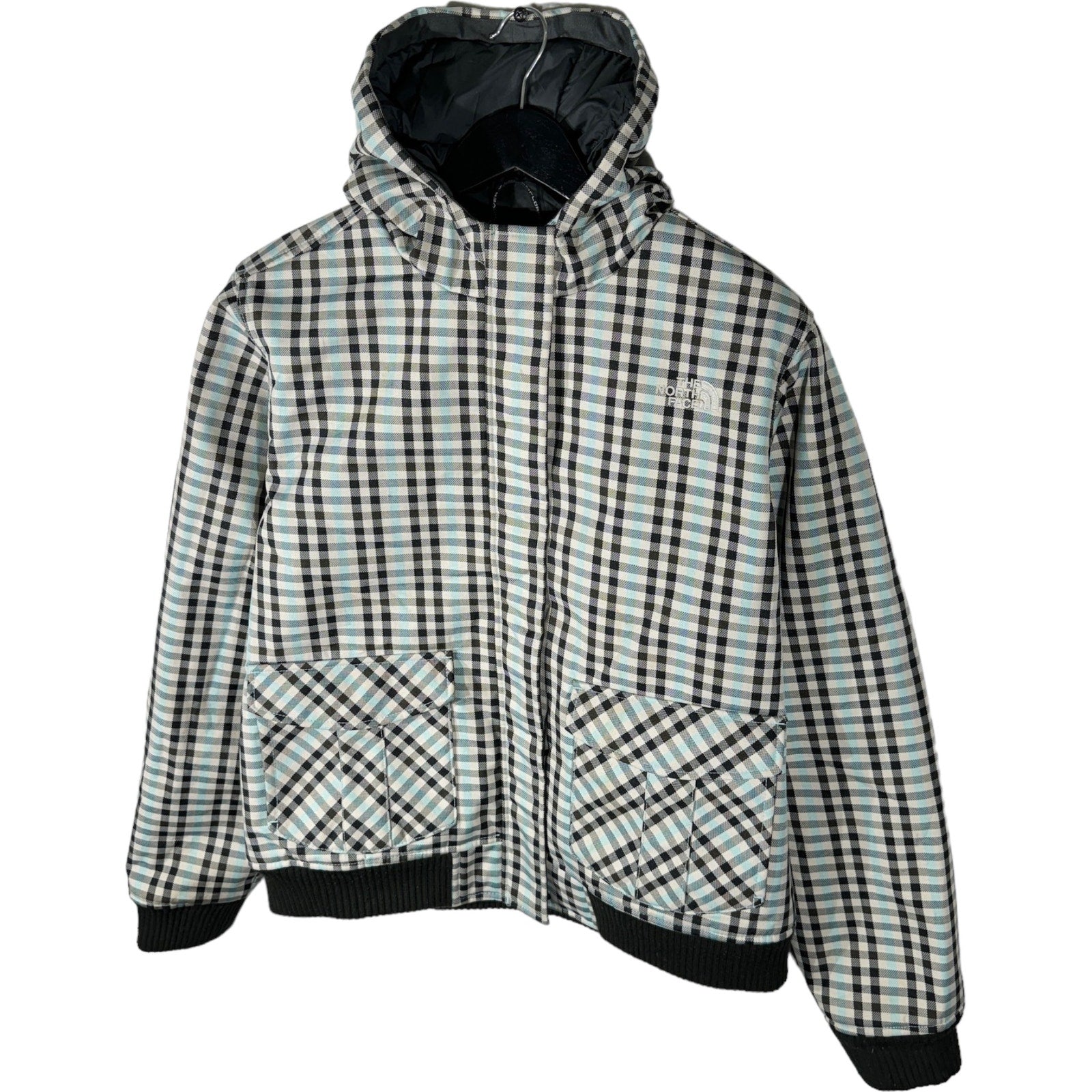 Collection of The North Face Women's Plaid Full Zip Hooded Jacket in a gallery layout