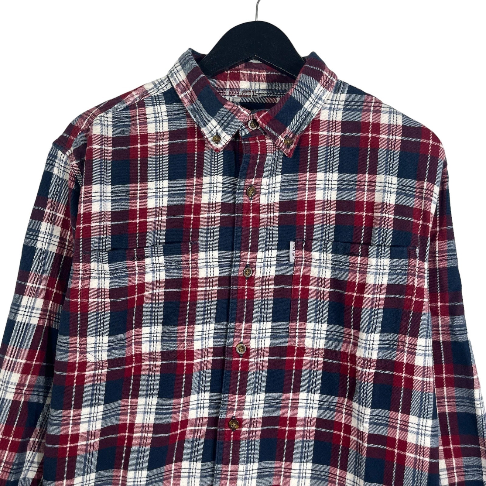 Collection of Carhartt Long Sleeve Plaid Flannel in a gallery layout