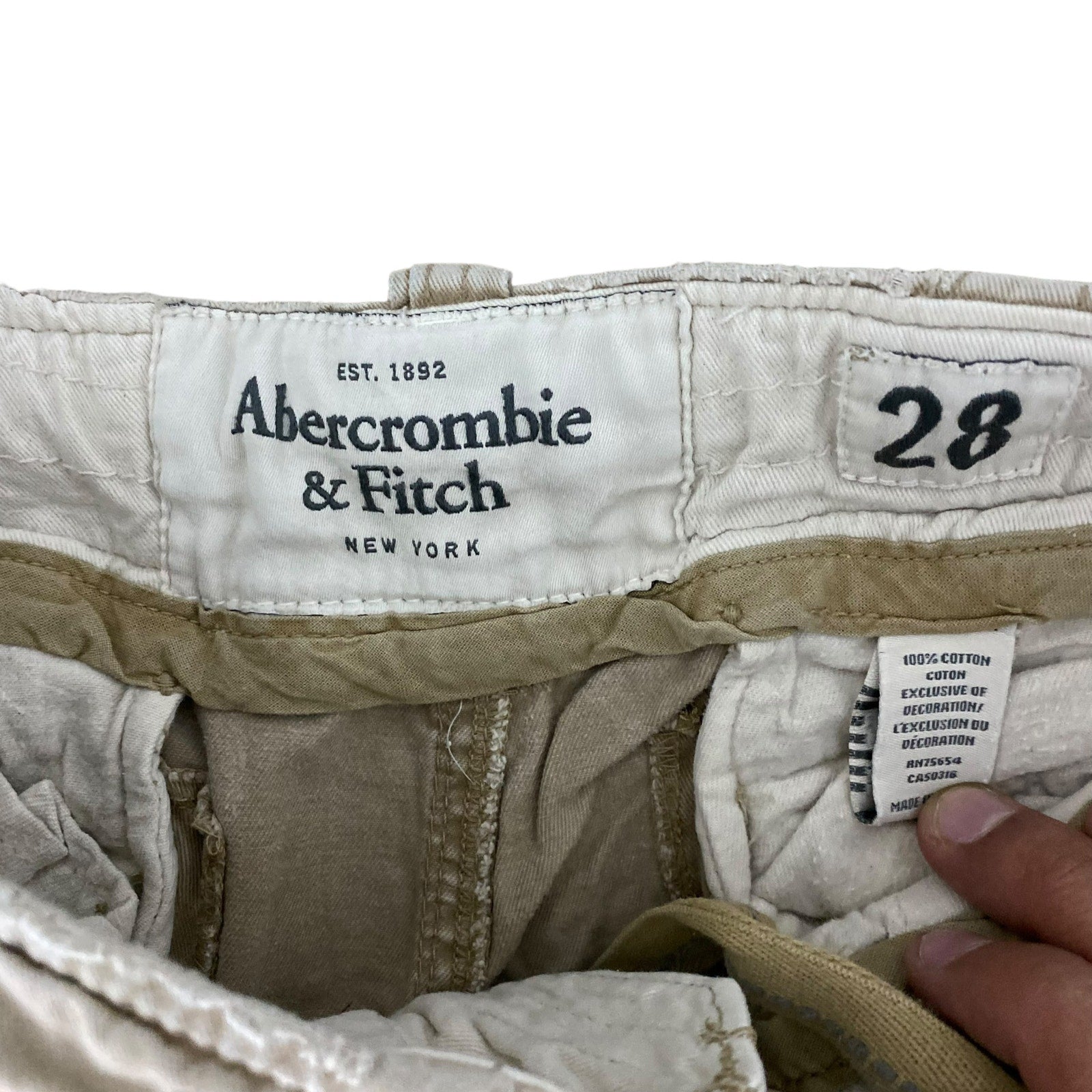 Collection of Abercrombie & Fitch Zip Fly Cargo Shorts in a gallery layout