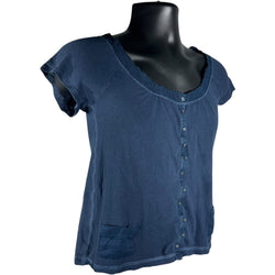 Collection of Women's Abercrombie & Fitch Button Down Tee in a gallery layout