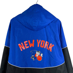 Collection of Mitchell & Ness New York Knicks Hooded Light Jacket in a gallery layout