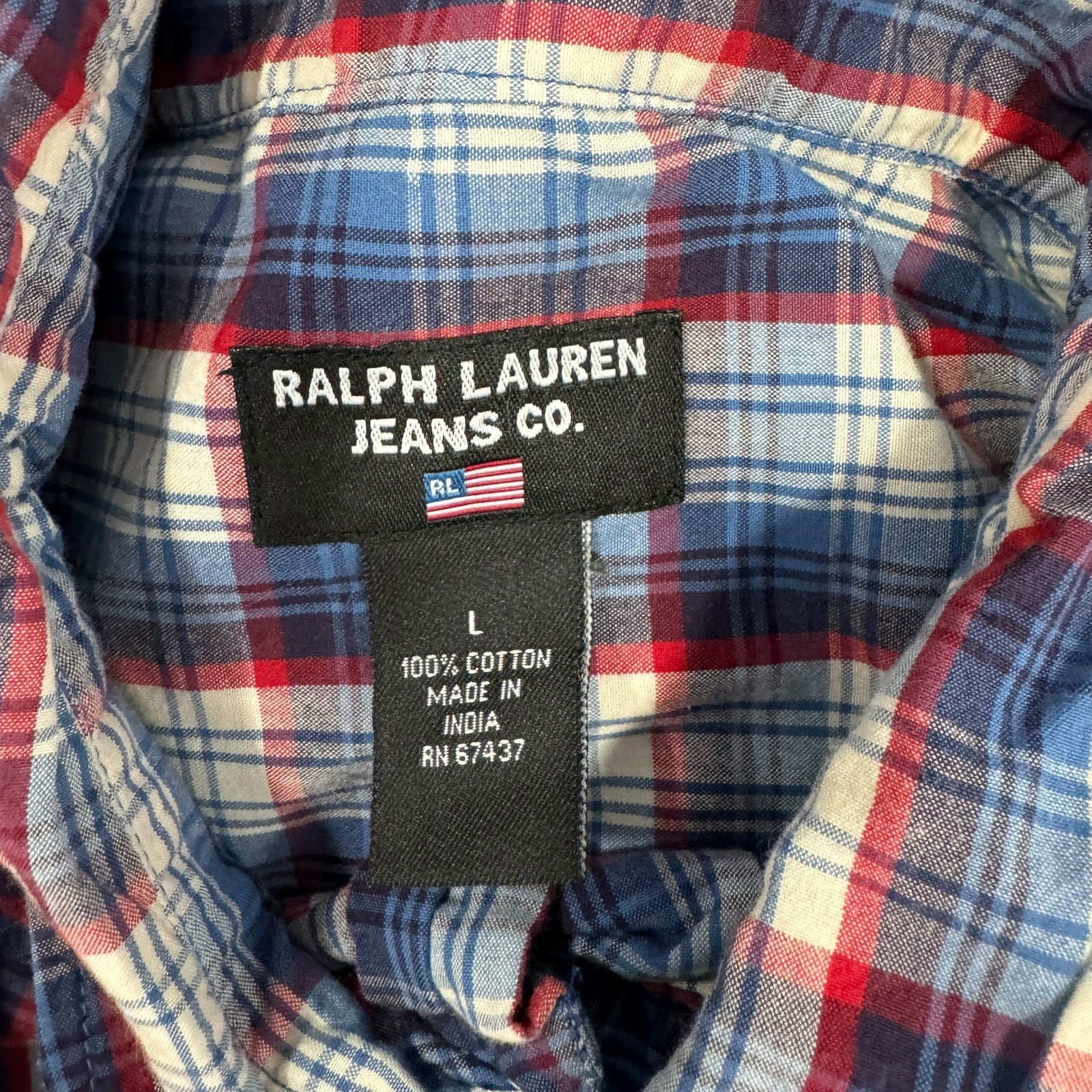 Collection of Ralph Lauren Jeans Co. Plaid Dress Shirt in a gallery layout