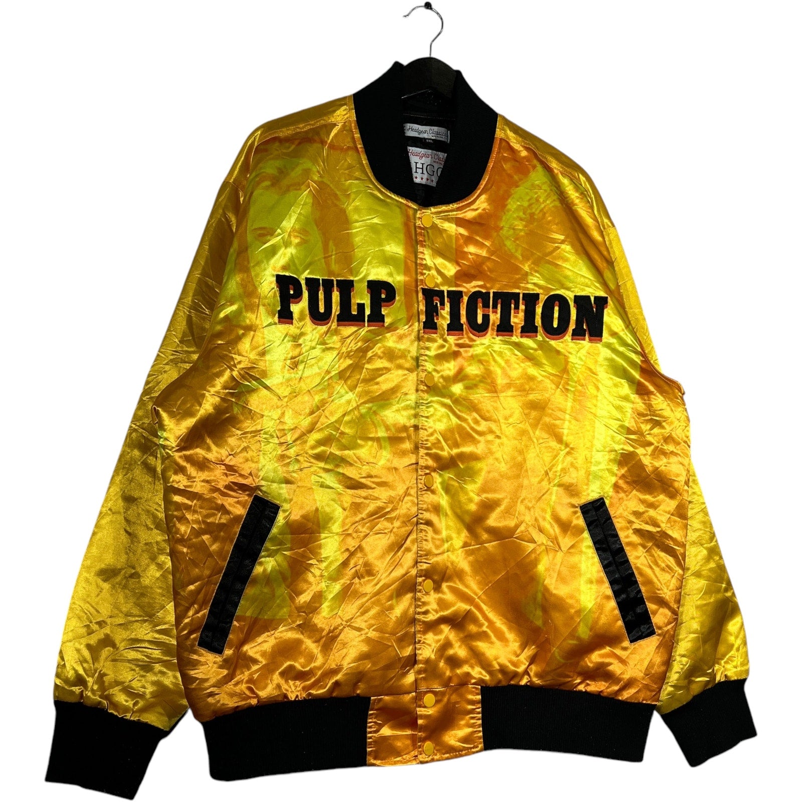 Collection of Pulp Fiction Double Sided Satin Bomber Jacket in a gallery layout