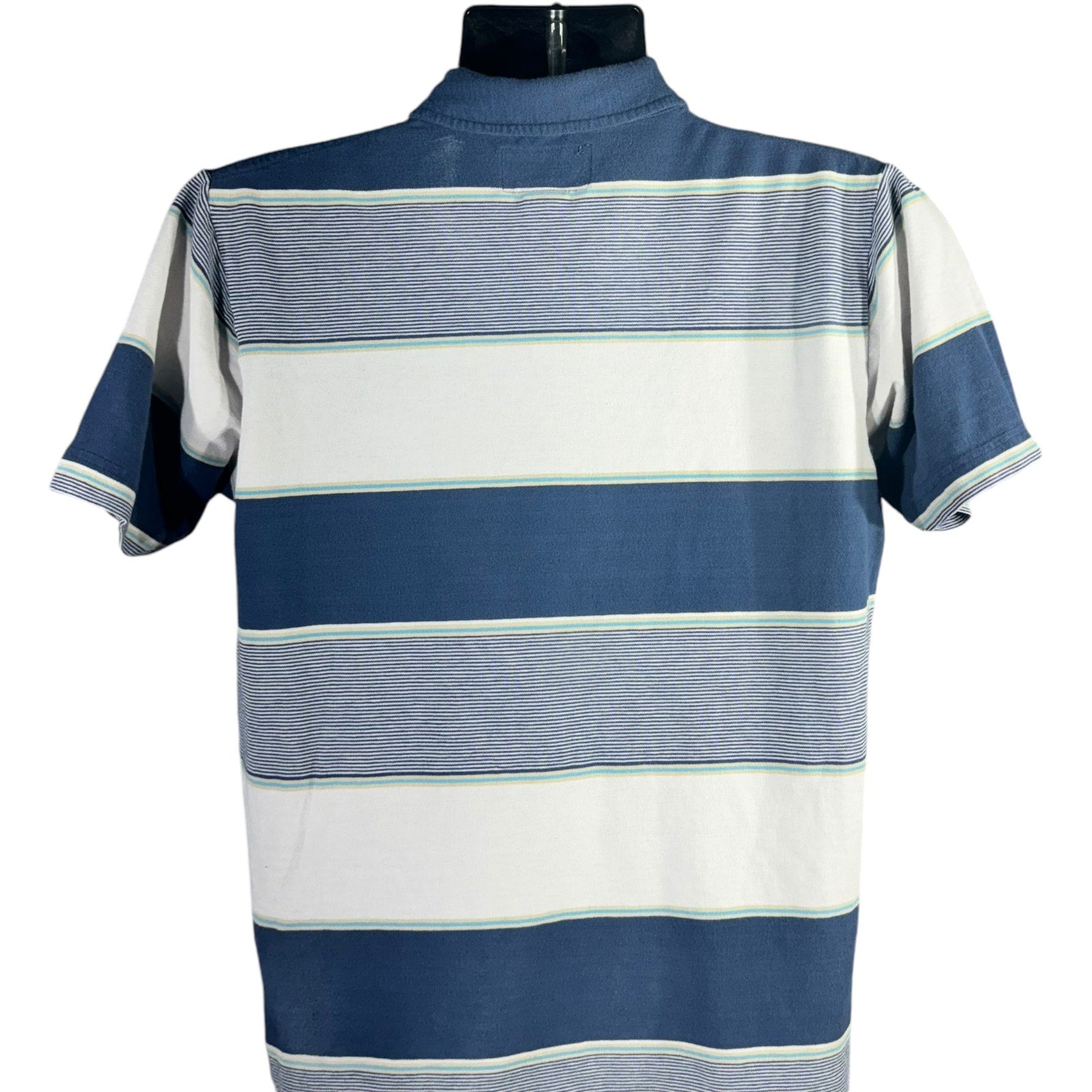 Collection of Abercrombie & Fitch Striped Short Sleeve Polo in a gallery layout