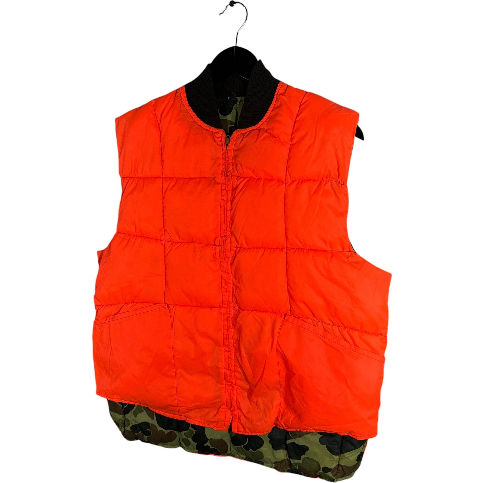 Collection of Camouflage Reversible Full Zip Puffer Vest in a gallery layout