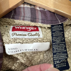 Collection of Wrangler Sherpa Lined Plaid Flannel in a gallery layout