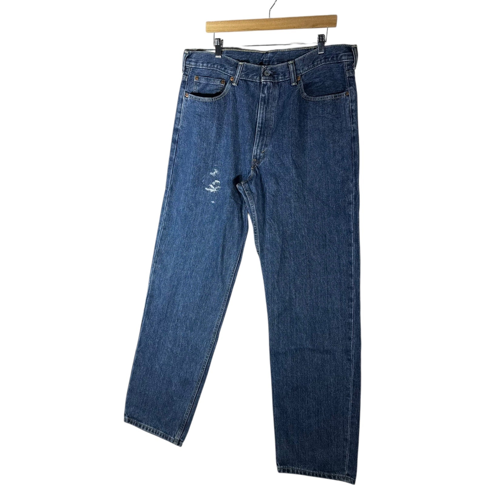 Collection of Levi's Straight Leg Denim Jeans 38 x 32 in a gallery layout