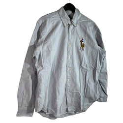 Collection of Ralph Lauren Classic Fit Embroidered Logo Long Sleeve Button Down in a gallery layout