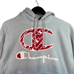 Collection of Champion Reverse Weave Logo Graphic Hoodie in a gallery layout