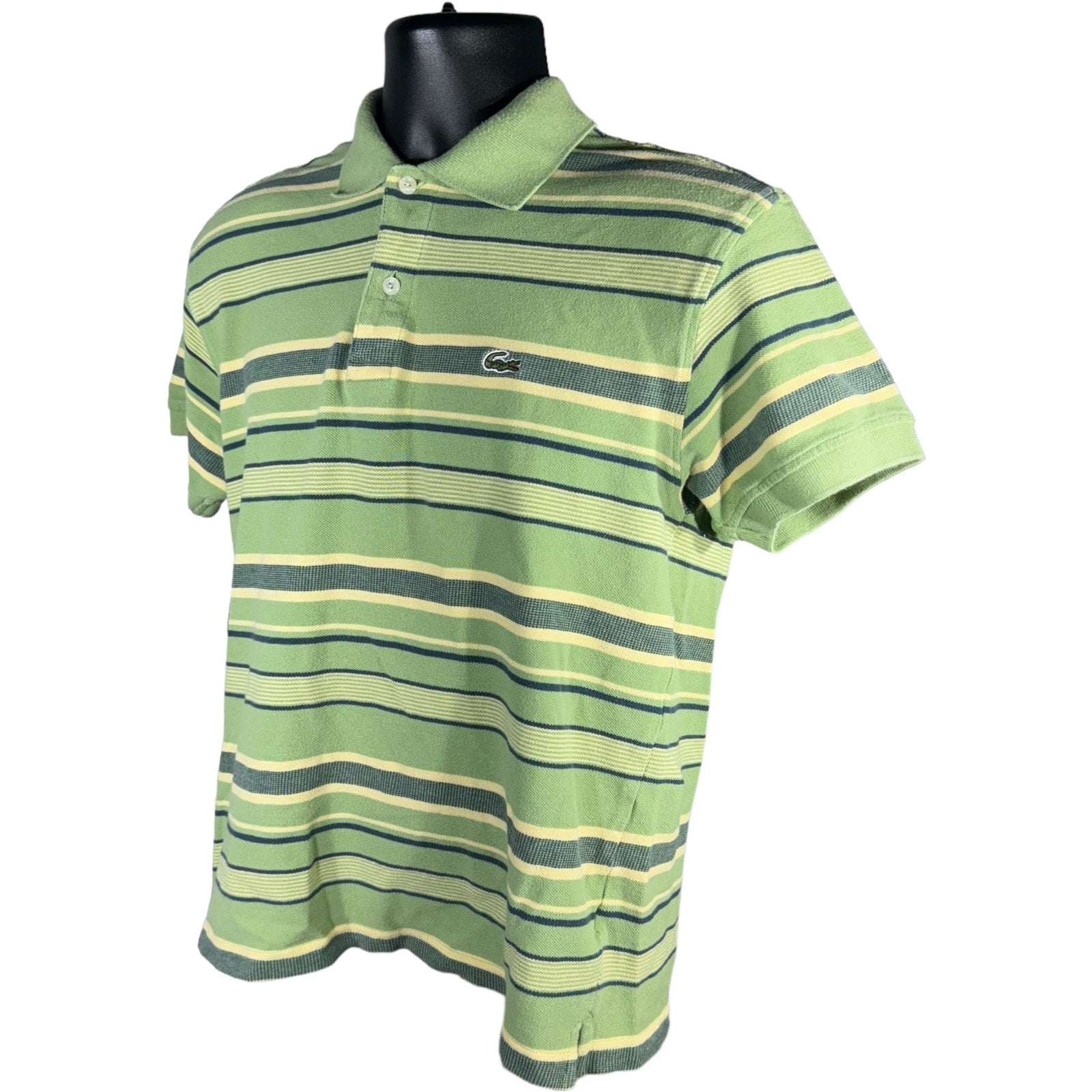 Collection of Lacoste Striped Short Sleeve Polo in a gallery layout