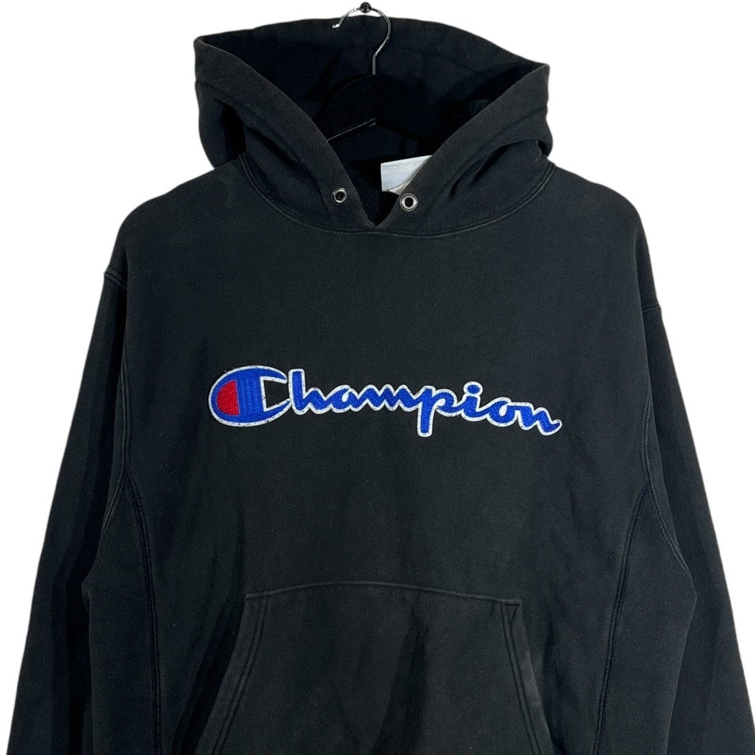 Collection of Champion Reverse Weave Spellout Hoodie in a gallery layout