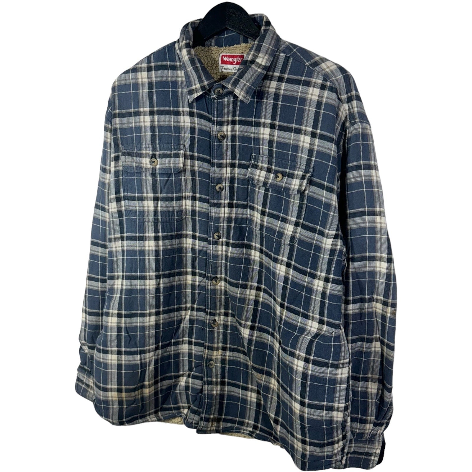 Collection of Wrangler Button Up Plaid Flannel in a gallery layout