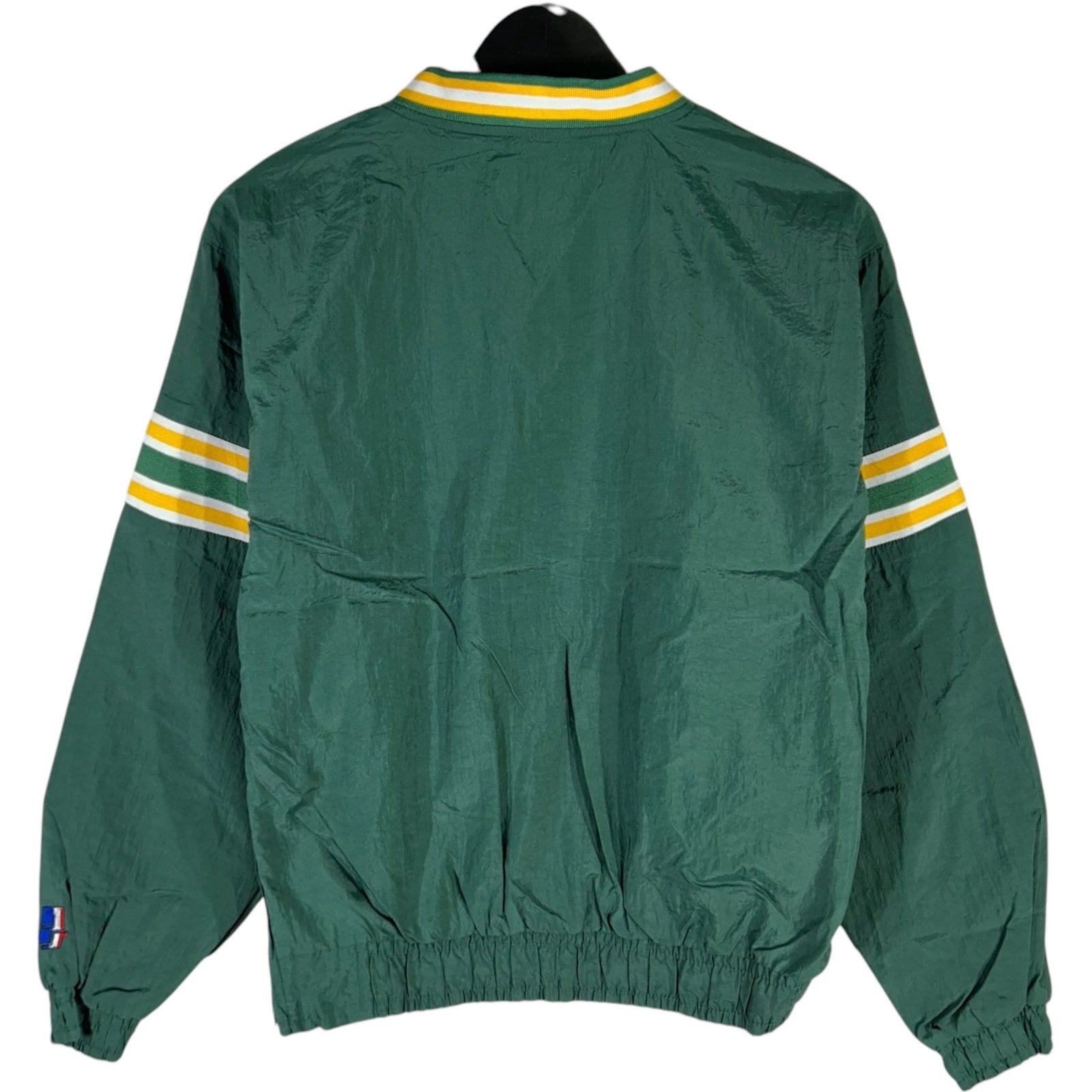 Collection of Vintage Youth NFL Green Bay Packers Nylon Warm-Up Jacket in a gallery layout
