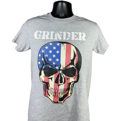 Collection of Grinder American Flag Skull Tee in a gallery layout