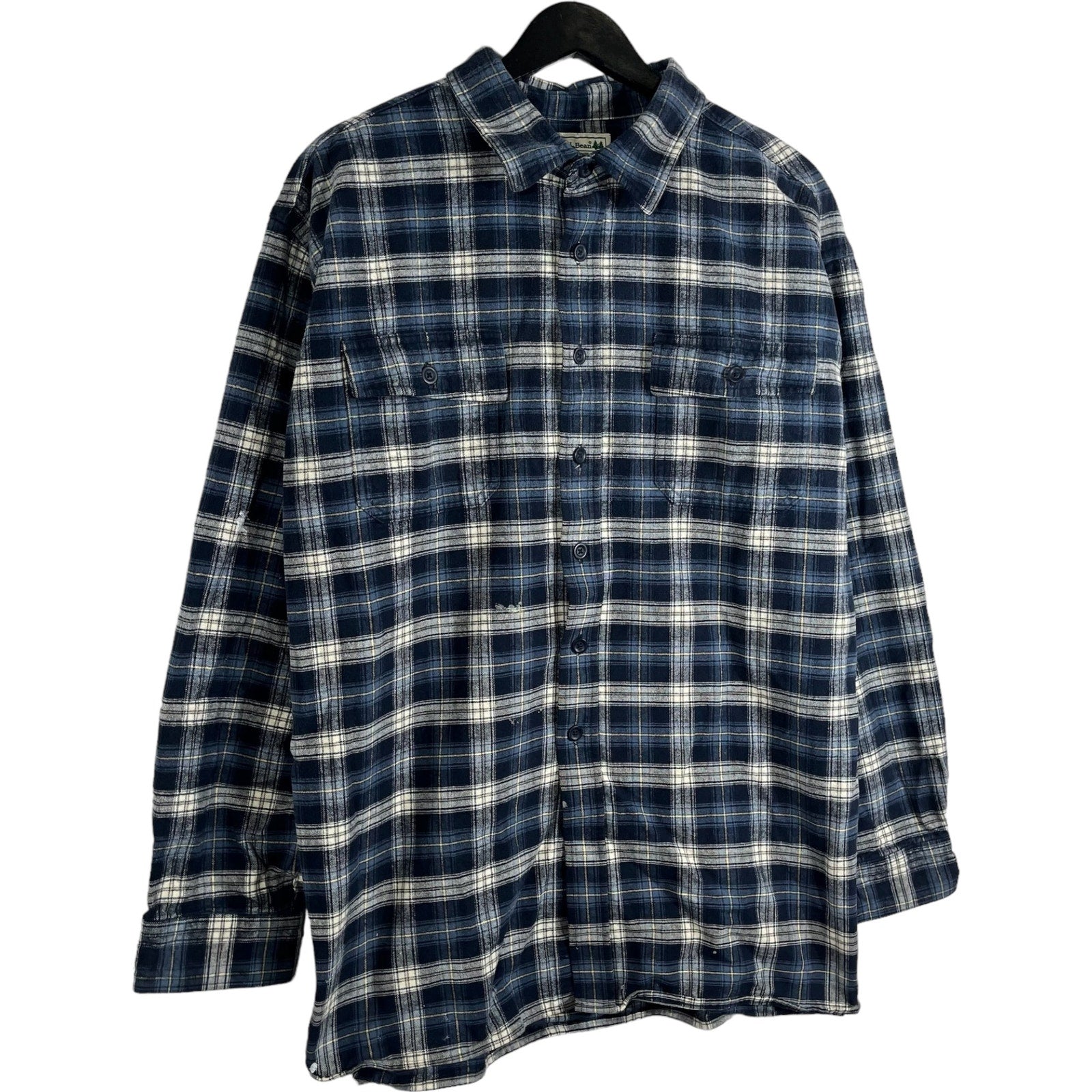 Collection of L.L. Bean Plaid Long Sleeve Flannel in a gallery layout