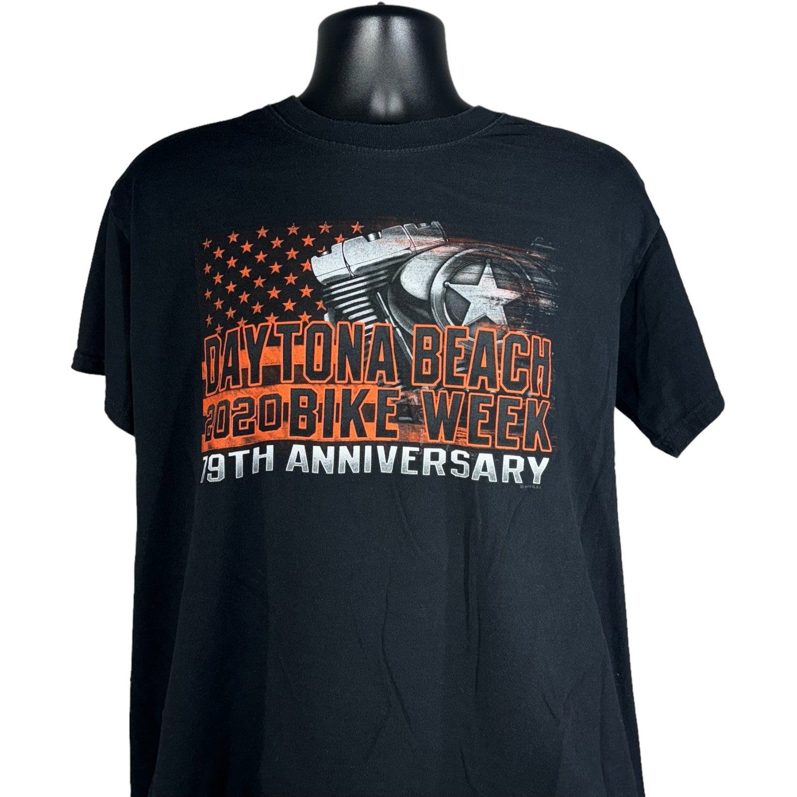 Collection of Hot Leathers Daytona Bike Week Tee 2020 in a gallery layout