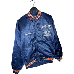 Collection of Vintage Tiger A.C. Baseball "Jonathan" Satin Jacket in a gallery layout