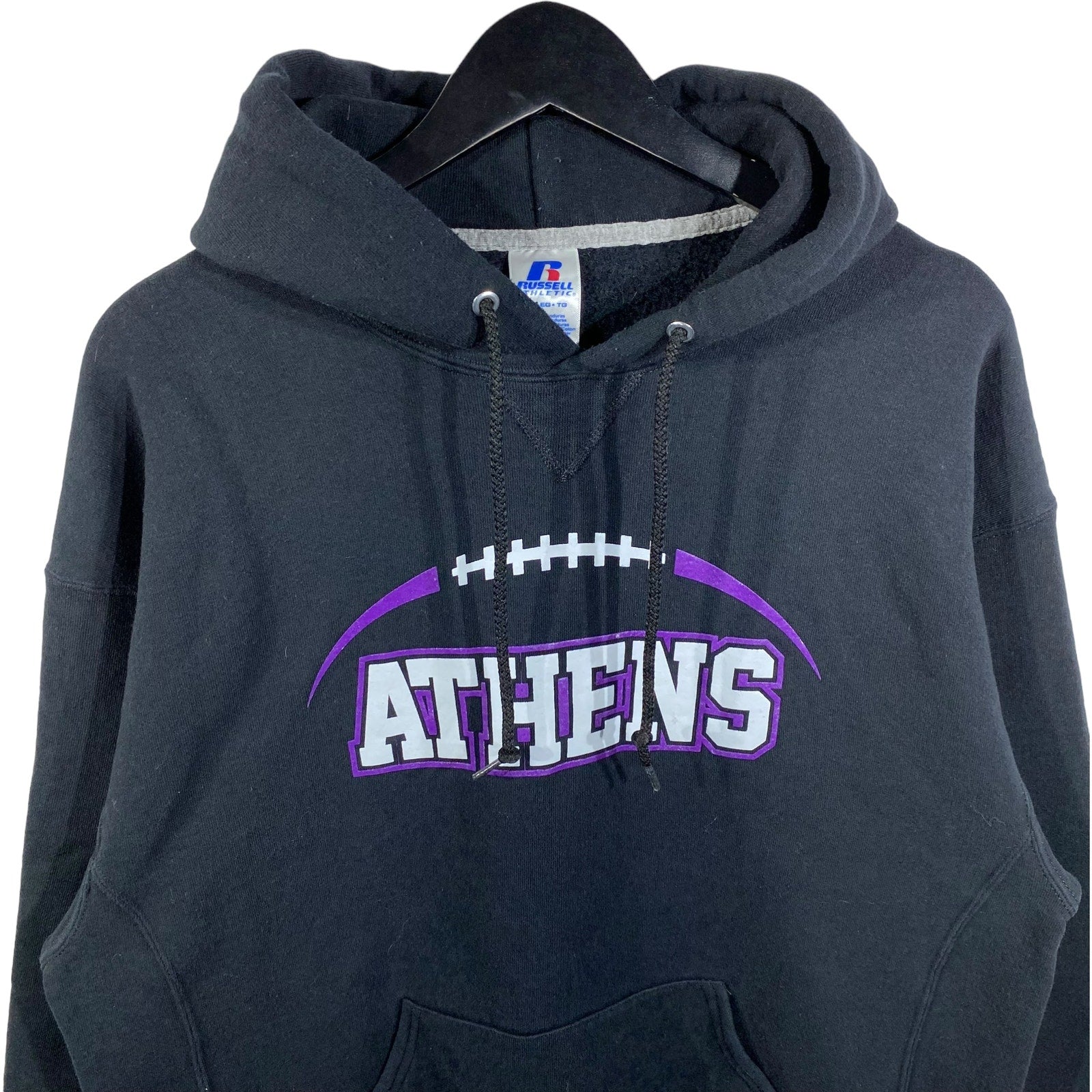 Collection of Russell Athletic Athens Football Hoodie in a gallery layout
