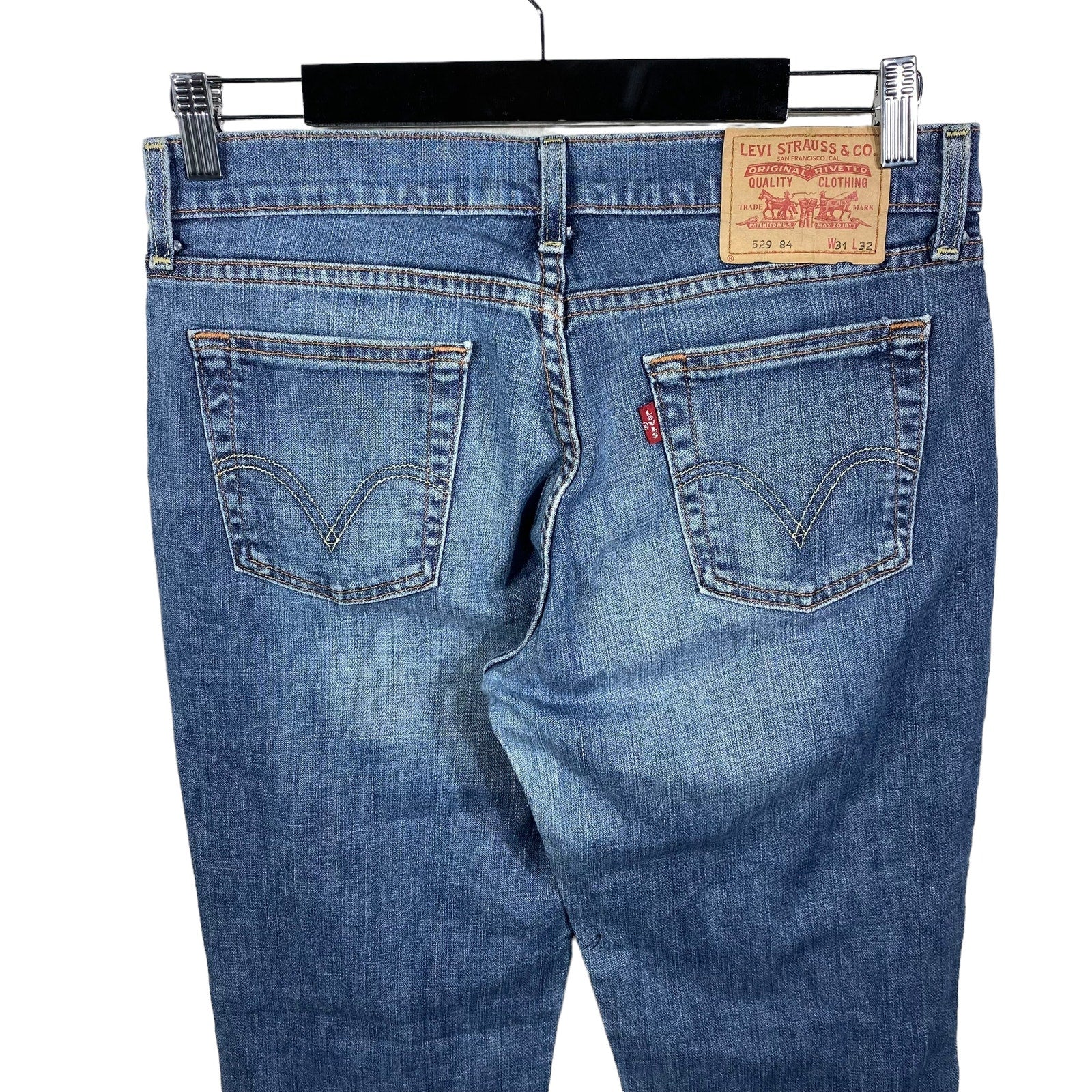 Collection of Women's Levi's Denim Boot Cut Jeans 31x31 in a gallery layout