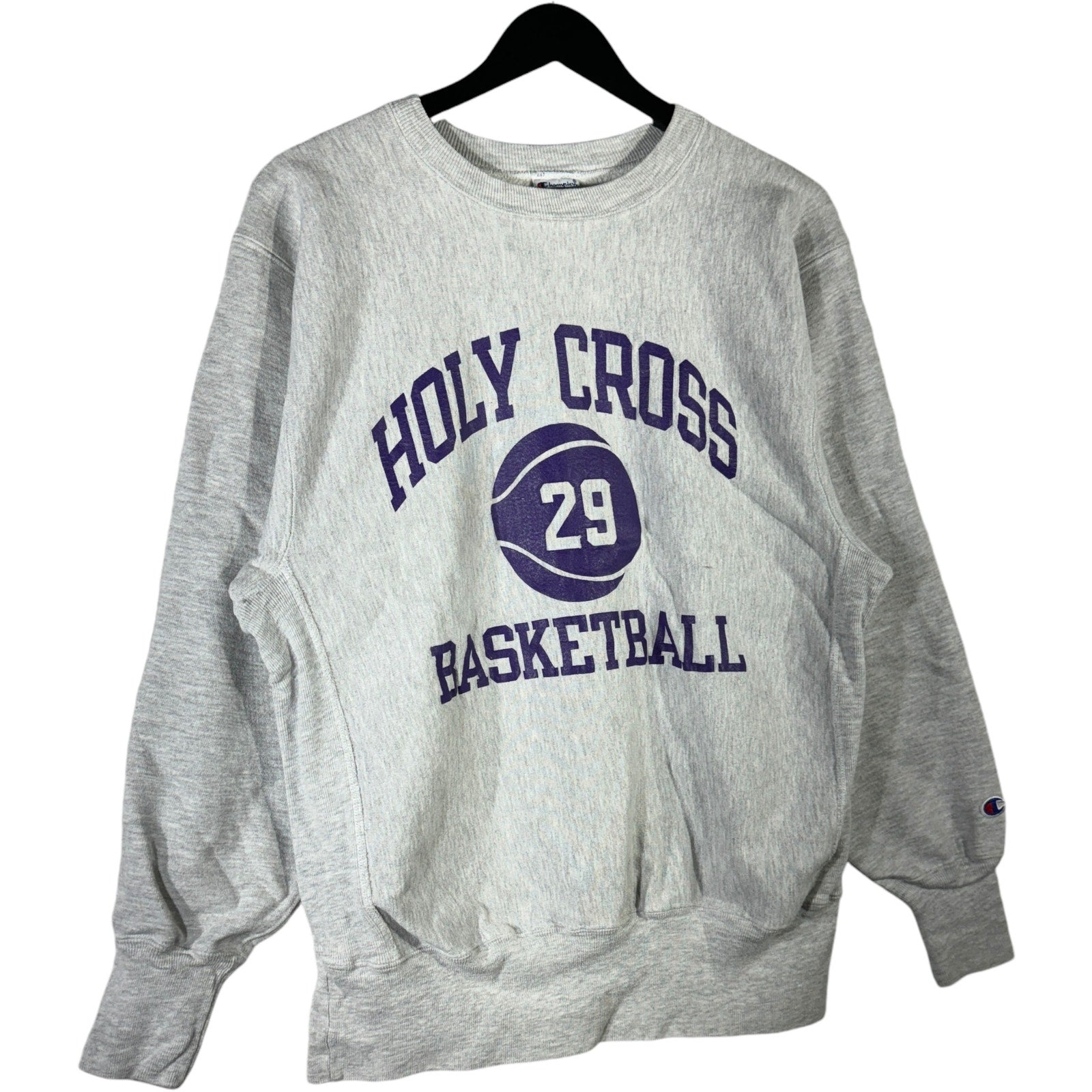 Collection of Champion Holy Cross Basketball Crewneck in a gallery layout