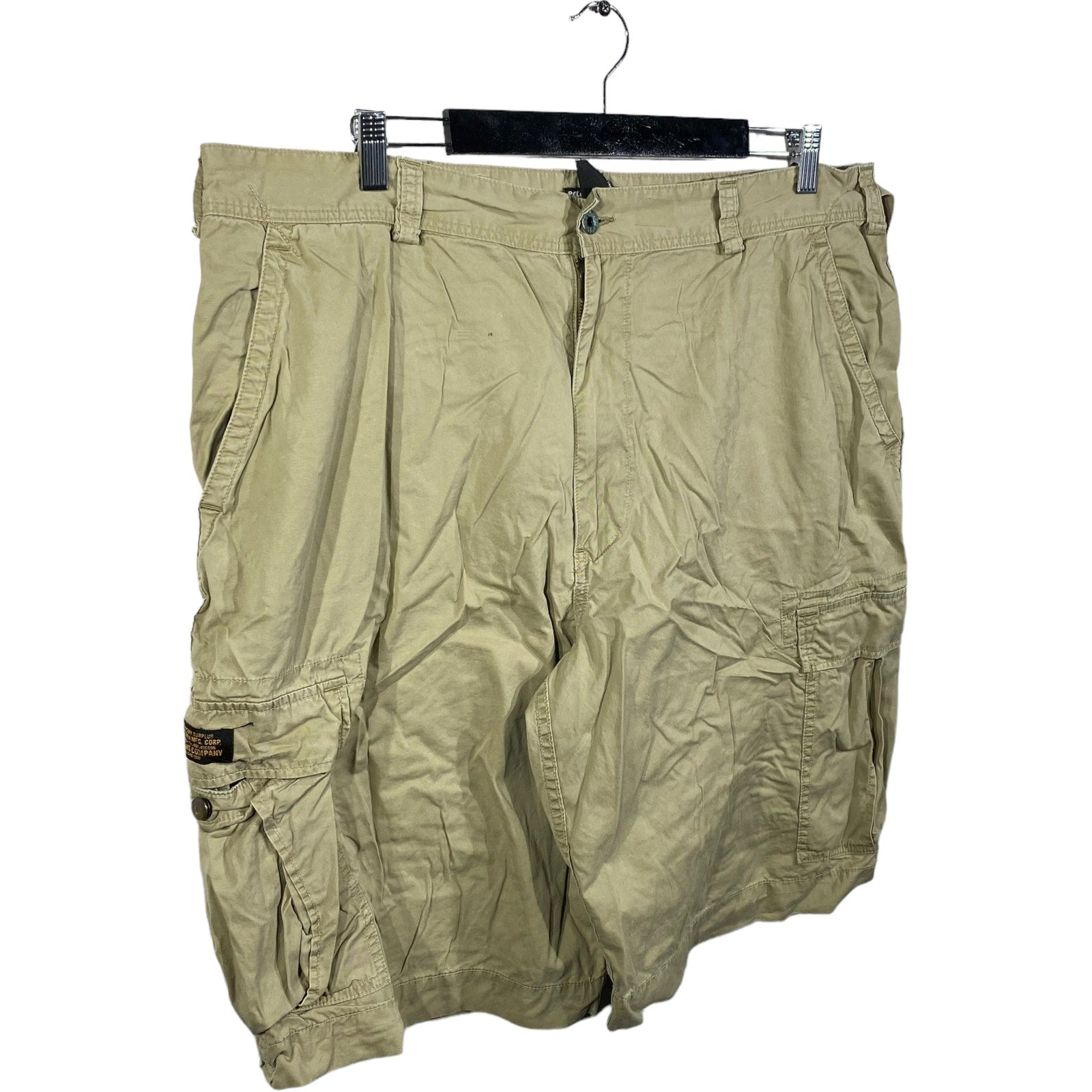 Collection of Polo Jeans Co. Ralph Lauren Zip Fly Cargo Tan Shorts in a gallery layout