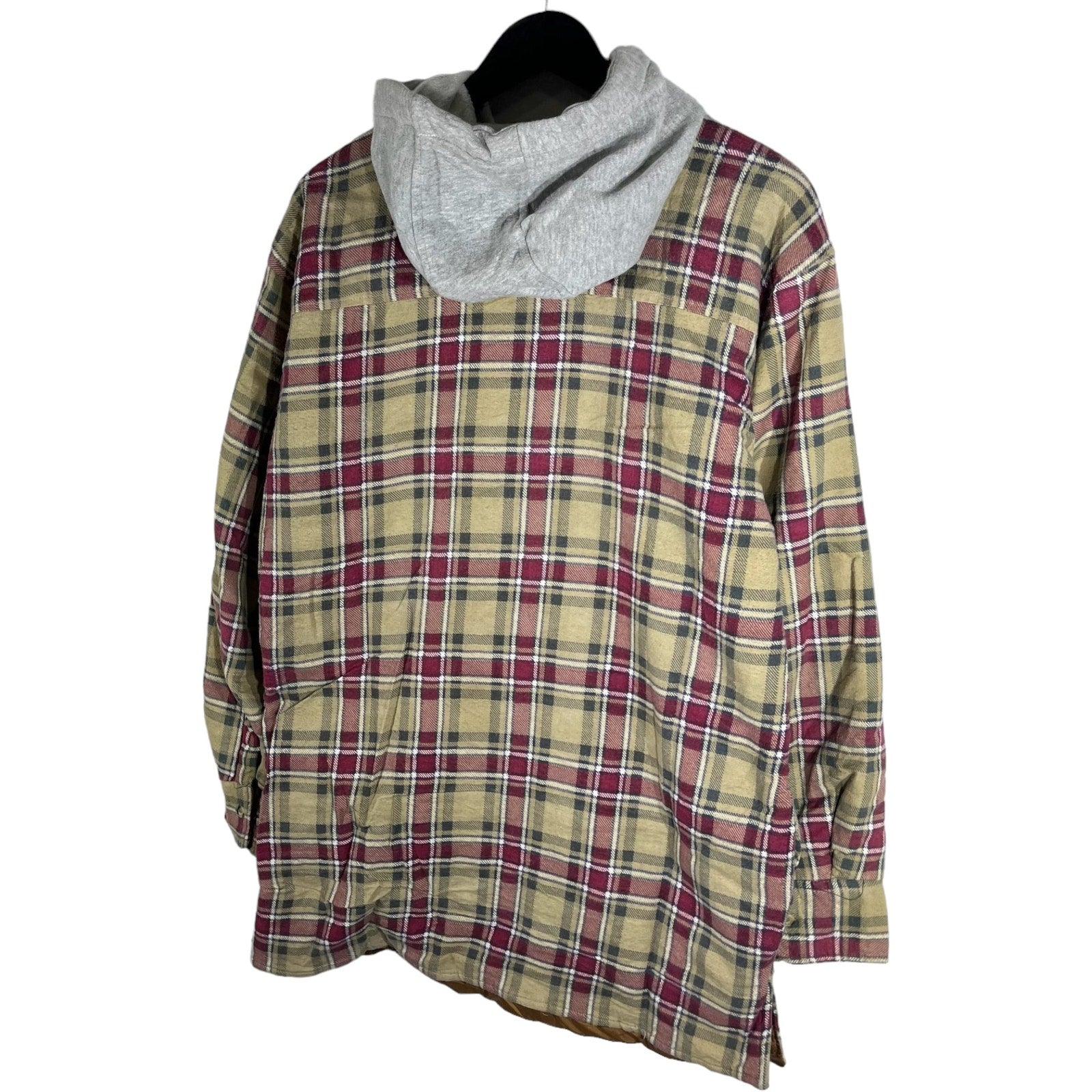 Collection of Ozark Trail Plaid Button Down Flannel Hoodie in a gallery layout
