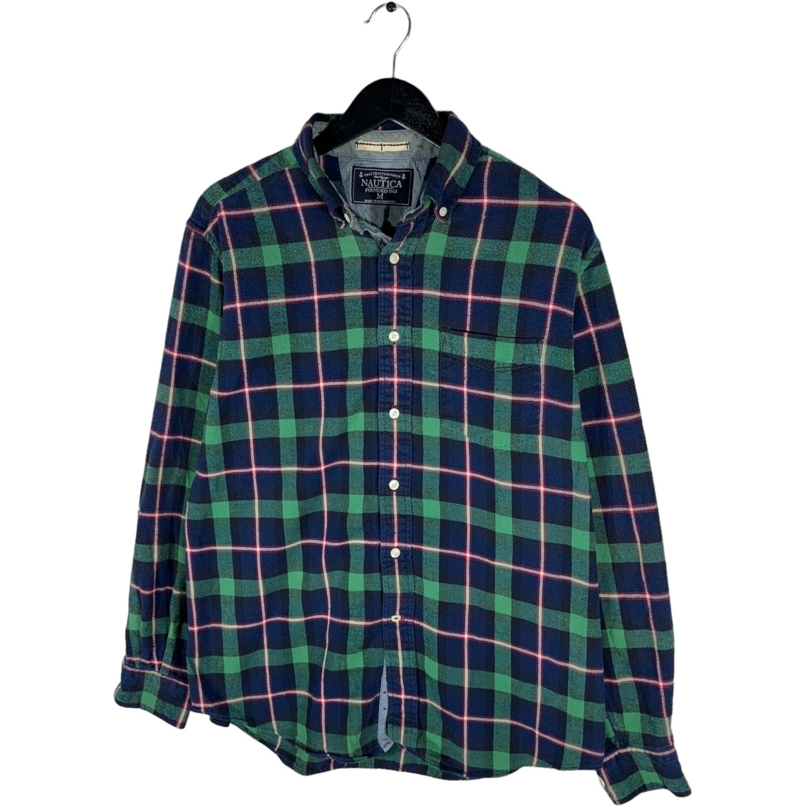 Collection of Nautica Long Sleeve Plaid Flannel in a gallery layout