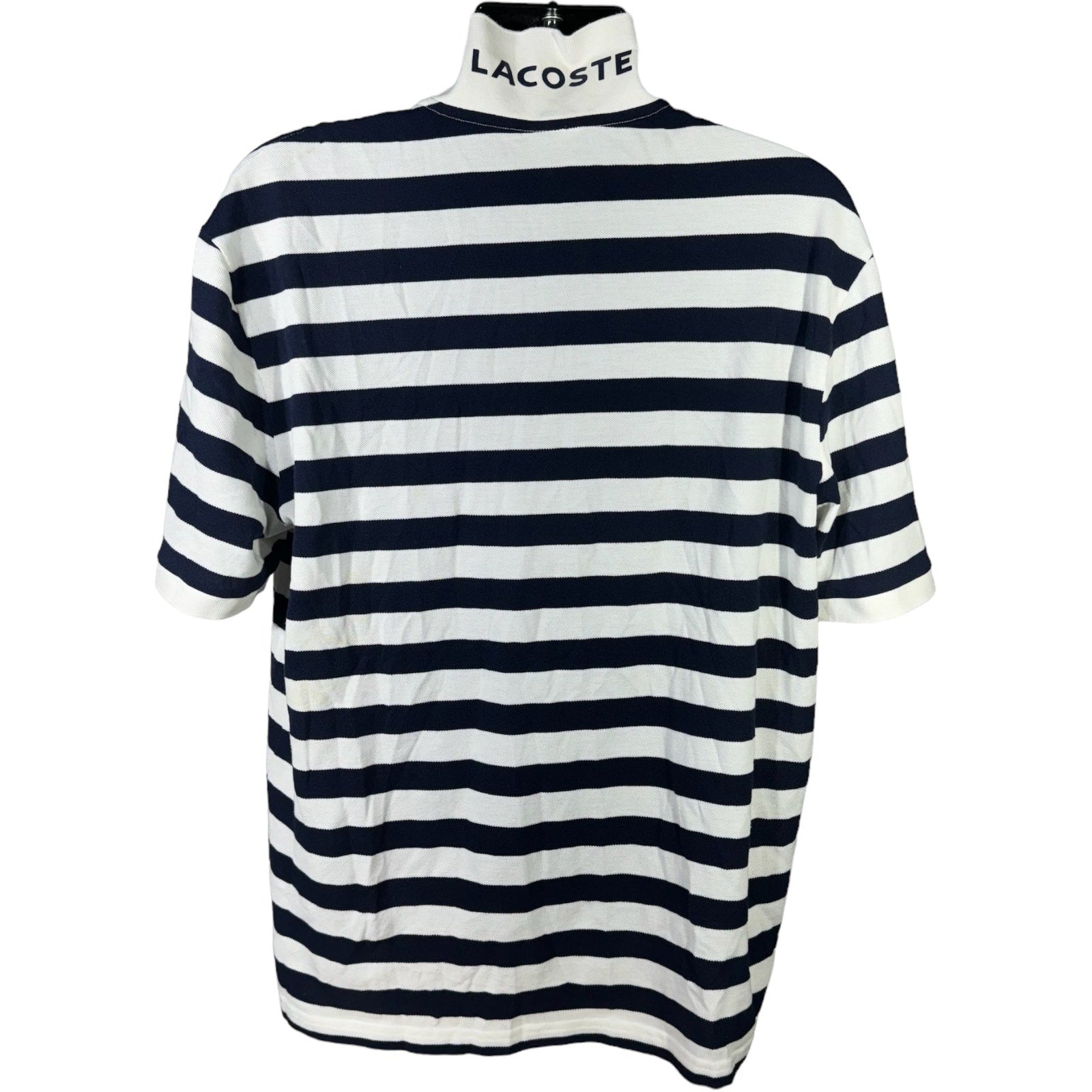Collection of Lacoste Striped Short Sleeve Polo in a gallery layout