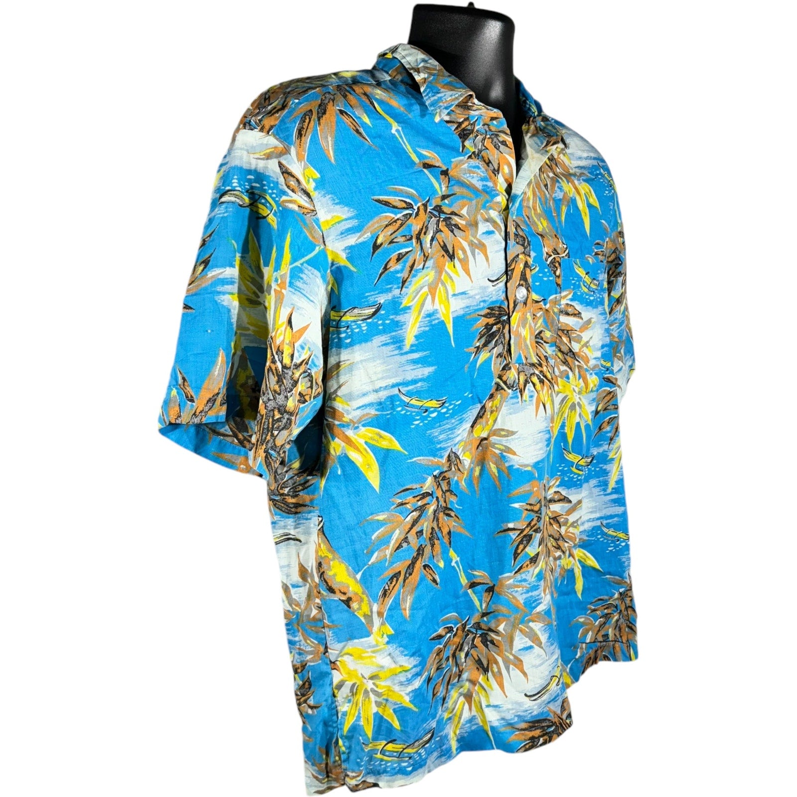 Collection of Tropical Hawaiian Short Sleeve Button Up in a gallery layout