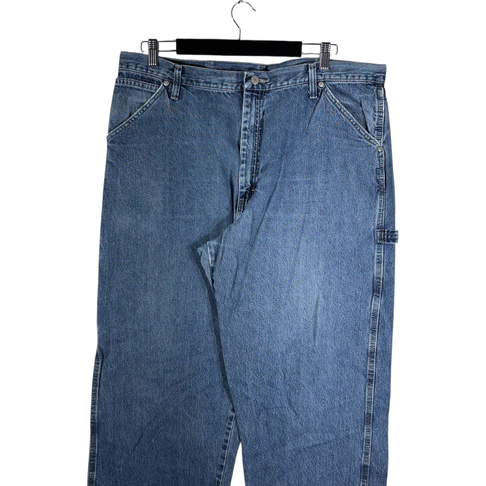 Collection of Wrangler Denim Straight Leg Carpenter Pants 40x34 in a gallery layout