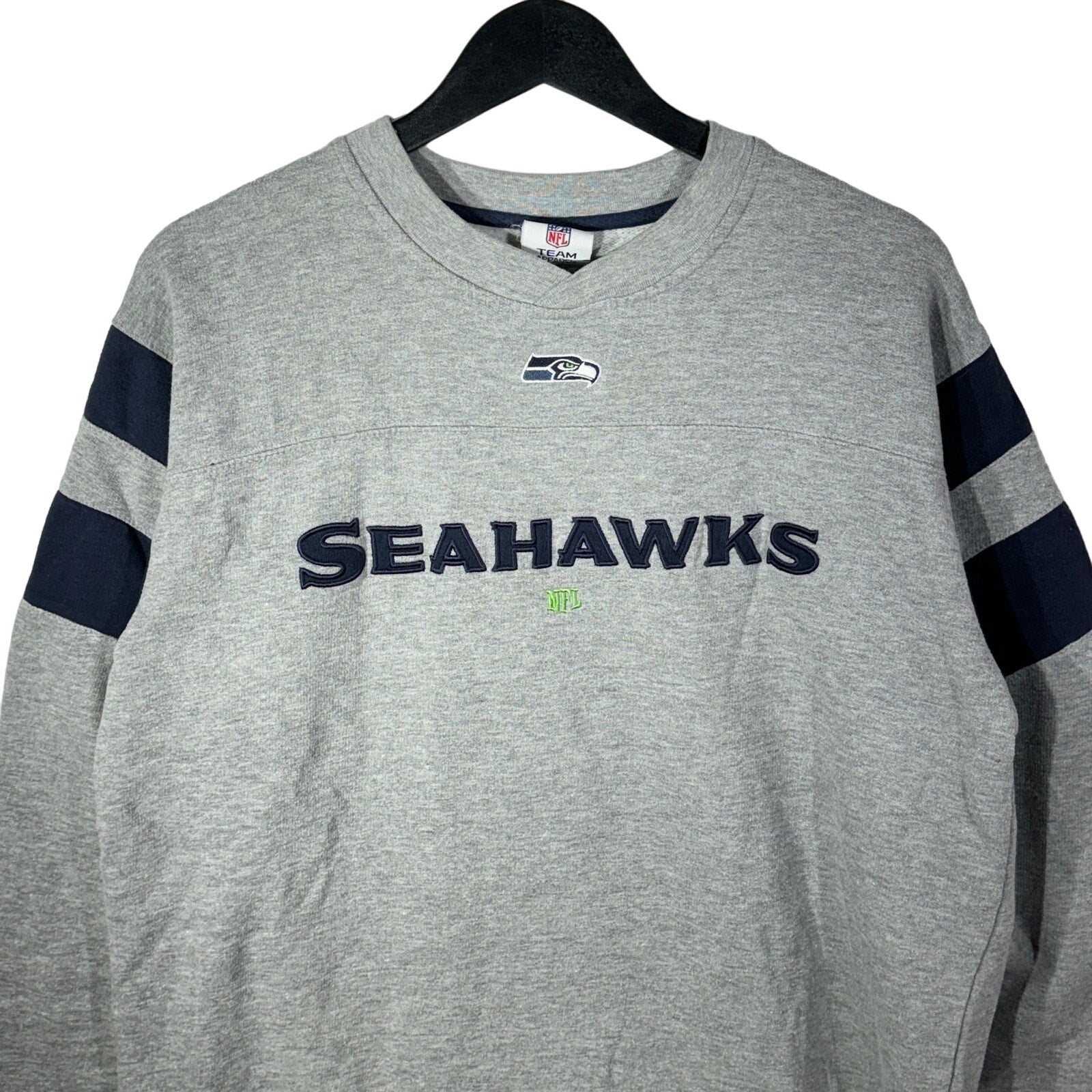 Collection of Seattle Seahawks NFL Embroidered Crewneck in a gallery layout