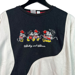 Collection of Disney Mickey & Minnie Cut & Sew Crewneck in a gallery layout