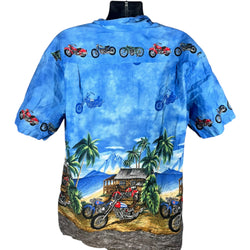 Collection of KY's Motorcycle Hawaiian Short Sleeve Button Up in a gallery layout