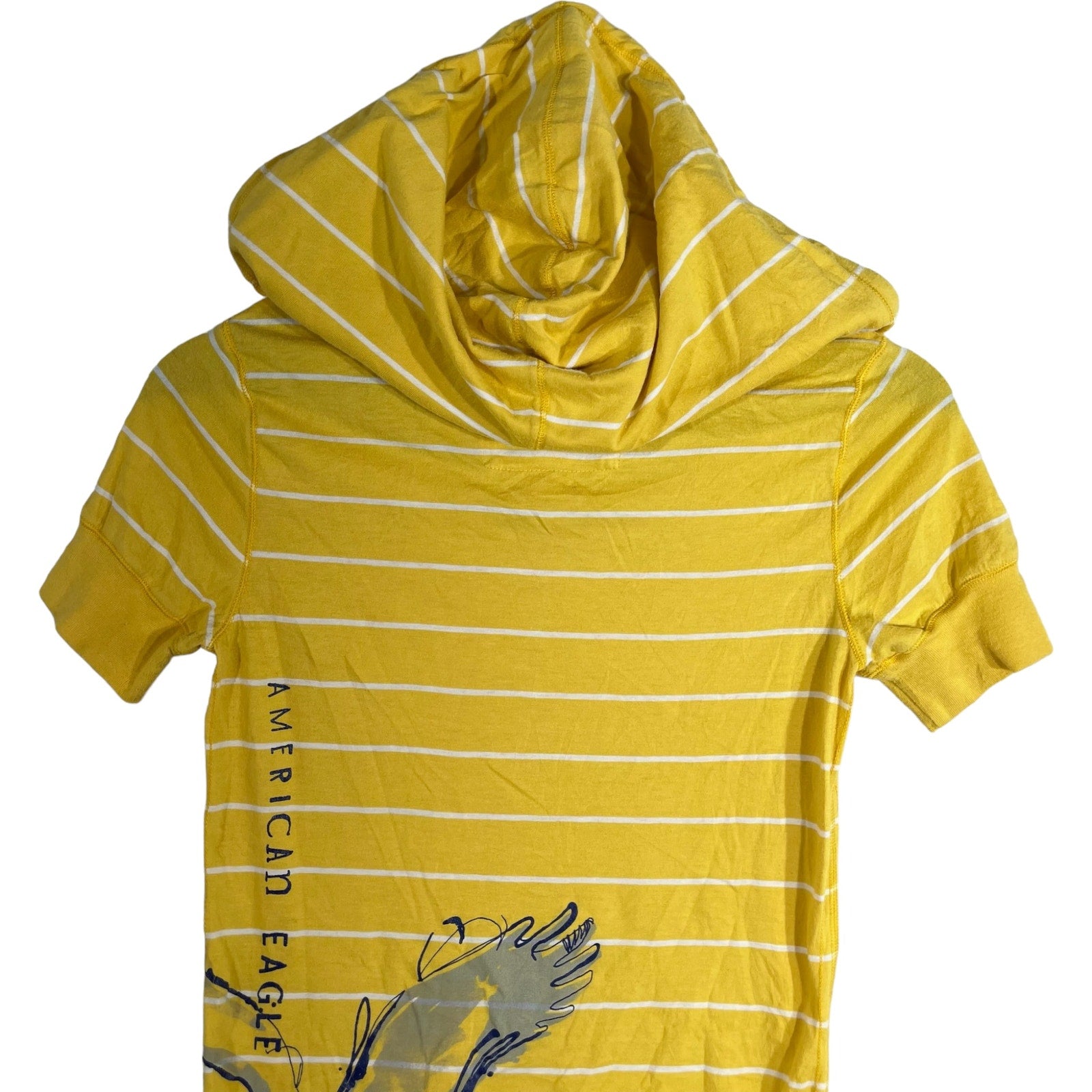 Collection of American Eagle Short Sleeve Hooded Tee in a gallery layout