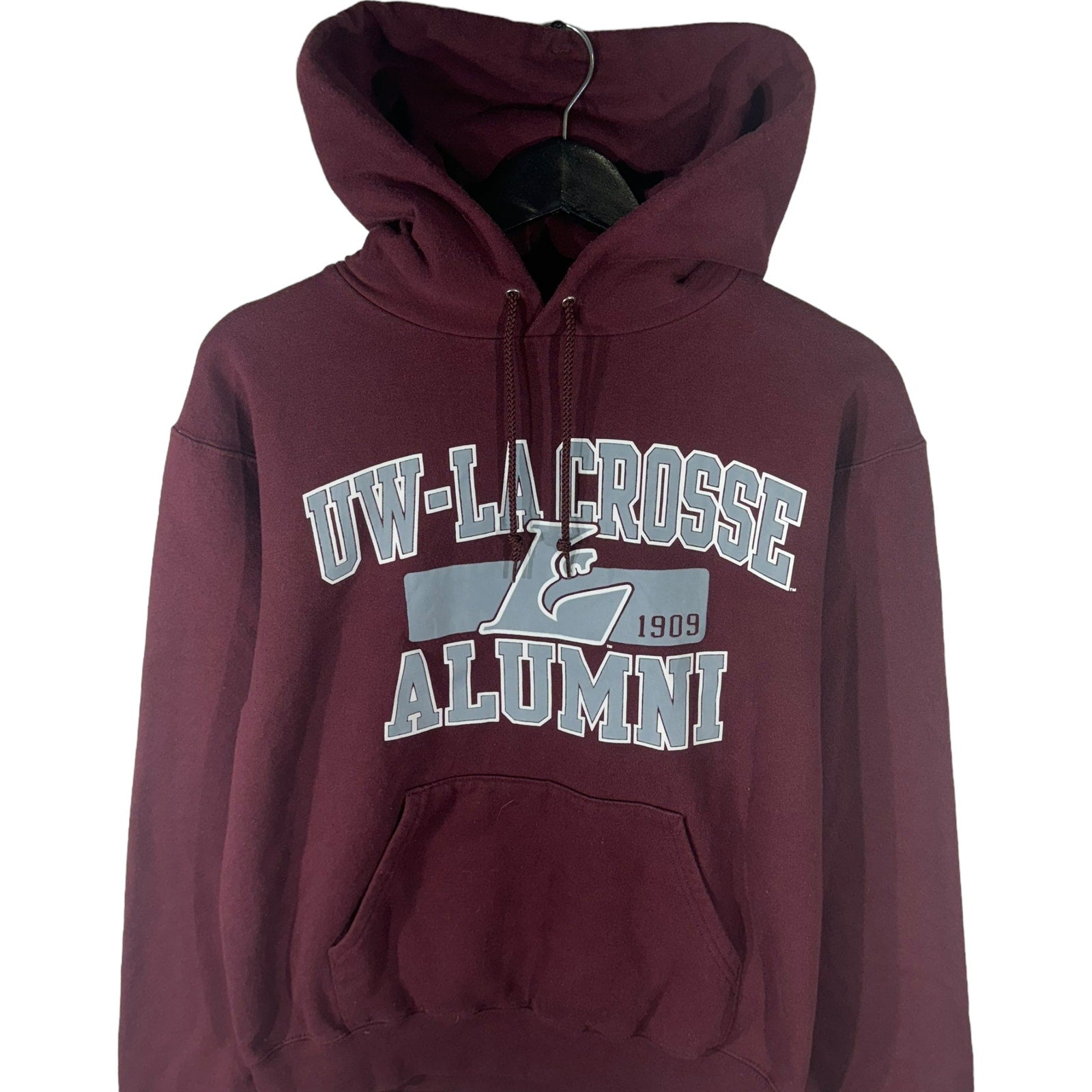 Collection of Champion UW Lacrosse Alumni Spellout Hoodie in a gallery layout