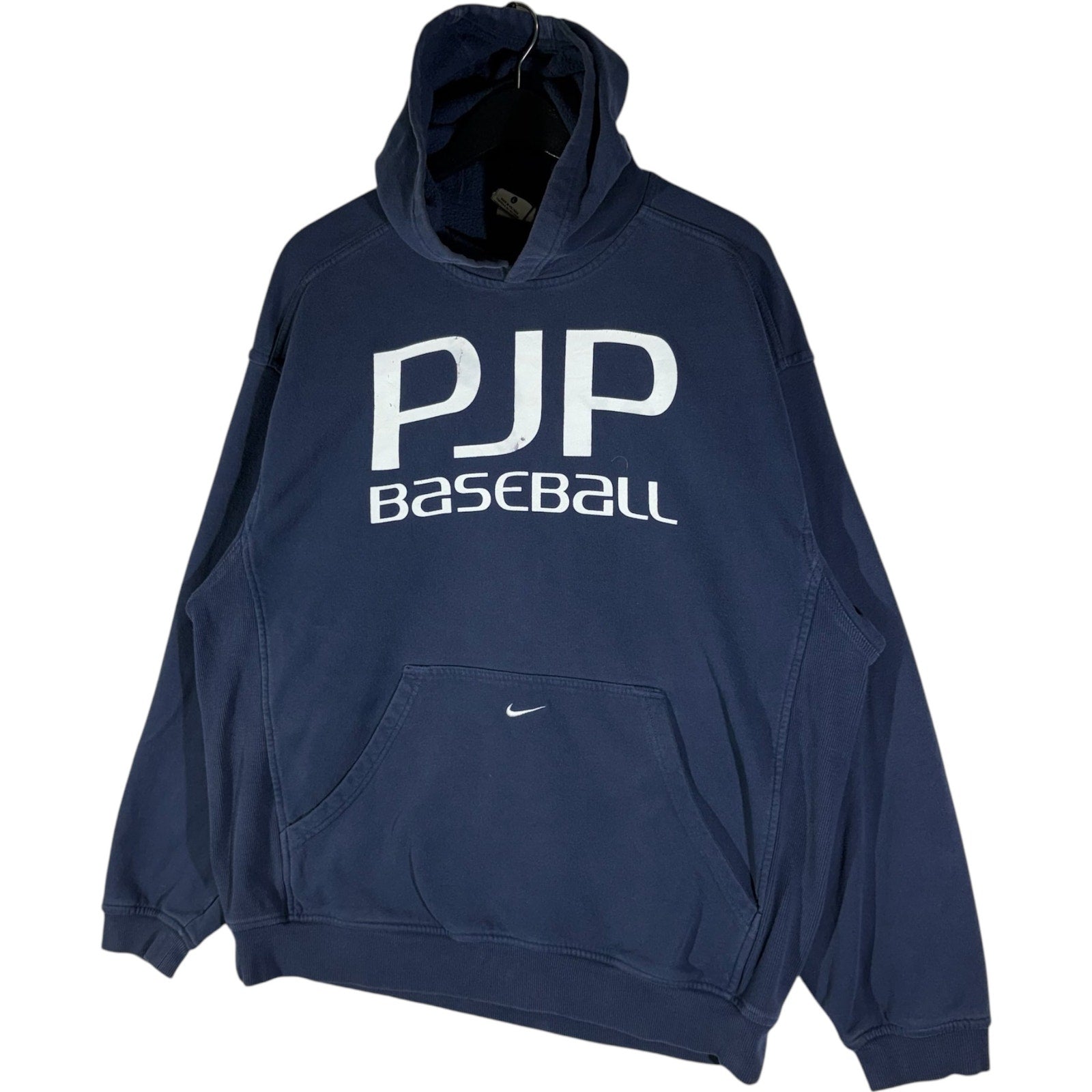 Collection of Nike PJP Baseball Spellout Pocket Swoosh Hoodie in a gallery layout