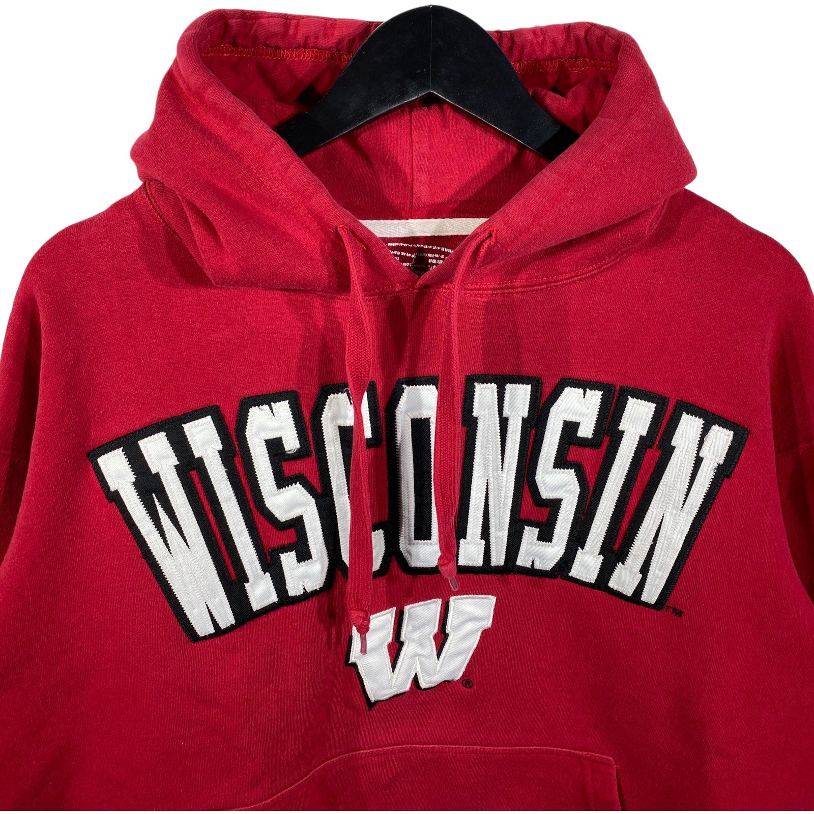 Collection of University Of Wisconsin Spell Out Hoodie in a gallery layout