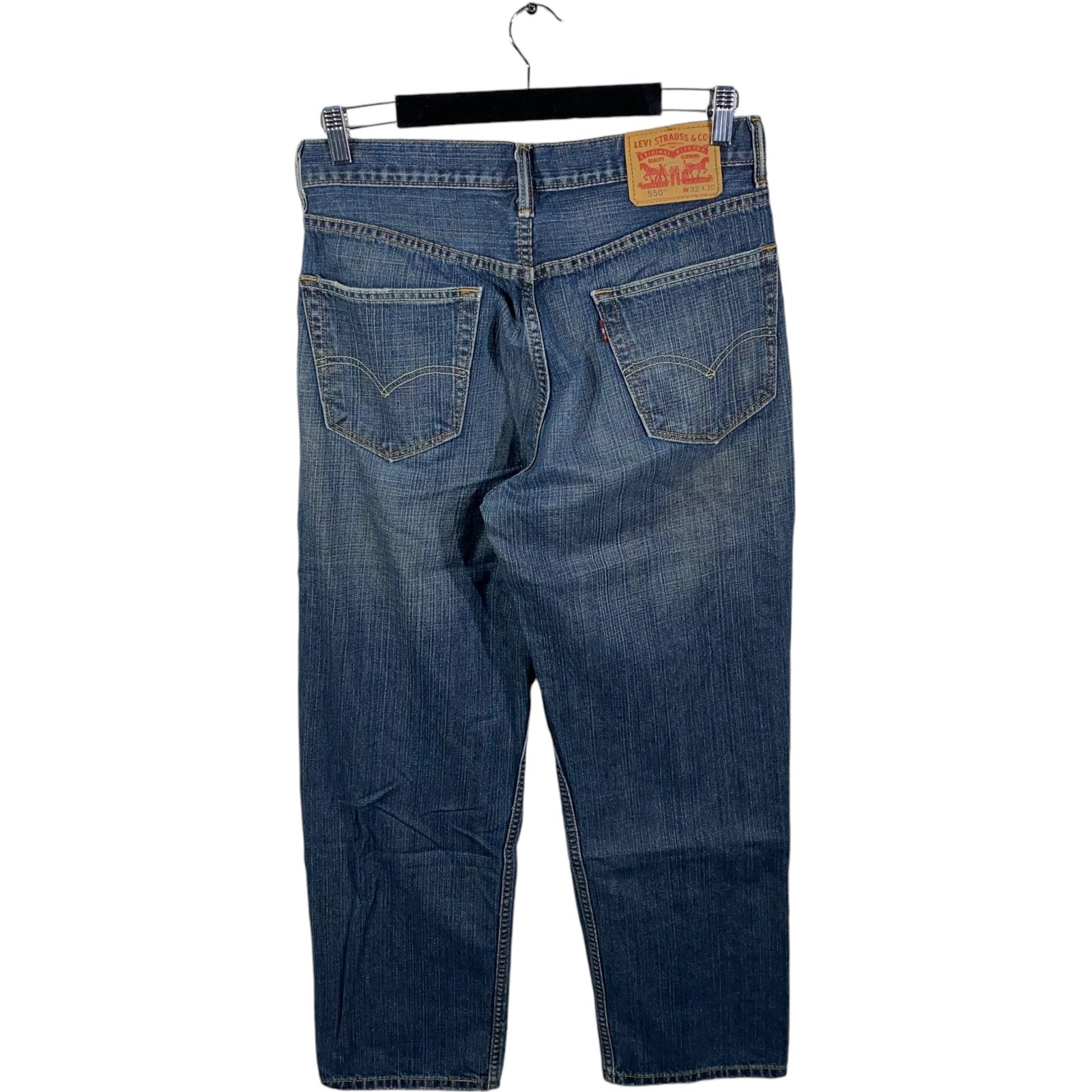 Collection of Levi's 550 Straight Leg Denim Jeans 32 x 30 in a gallery layout