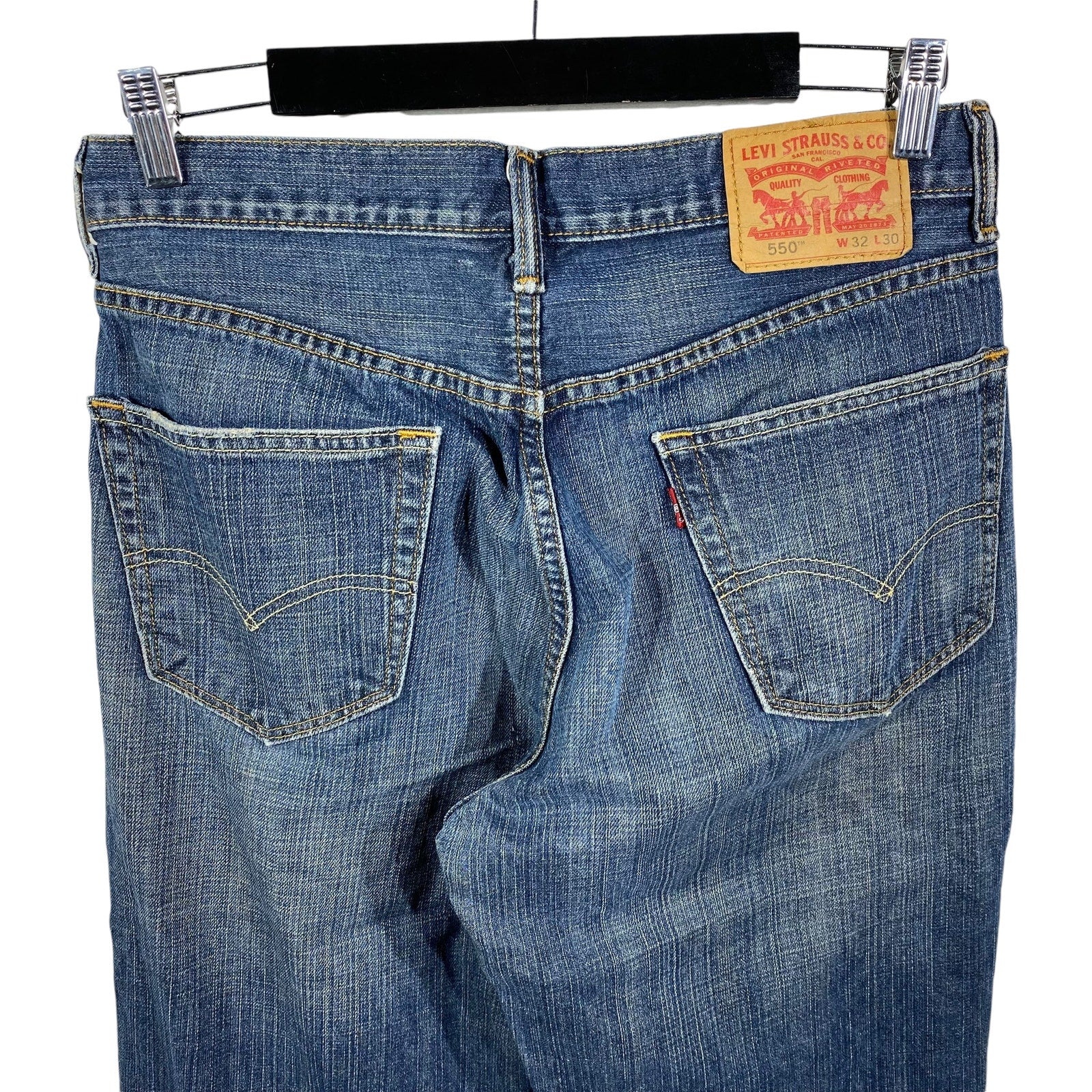 Collection of Levi's 550 Straight Leg Denim Jeans 32 x 30 in a gallery layout